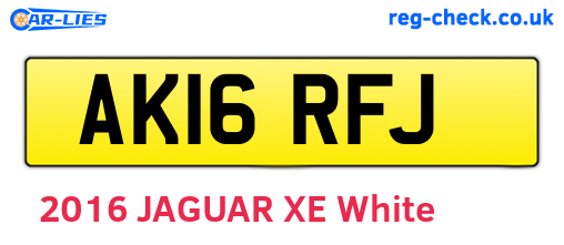AK16RFJ are the vehicle registration plates.
