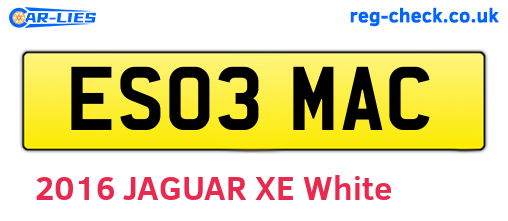 ES03MAC are the vehicle registration plates.