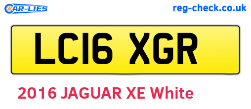 LC16XGR are the vehicle registration plates.