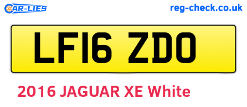 LF16ZDO are the vehicle registration plates.