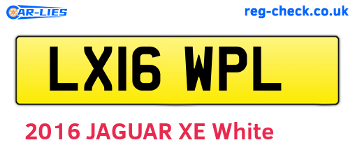 LX16WPL are the vehicle registration plates.