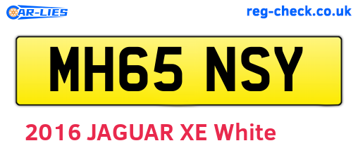 MH65NSY are the vehicle registration plates.