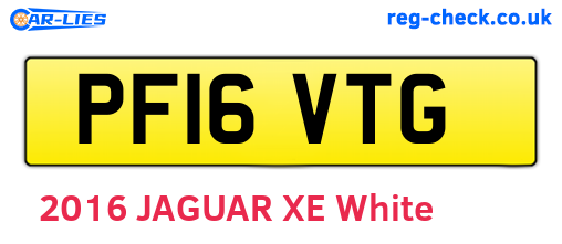 PF16VTG are the vehicle registration plates.