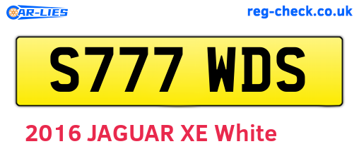 S777WDS are the vehicle registration plates.