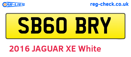SB60BRY are the vehicle registration plates.