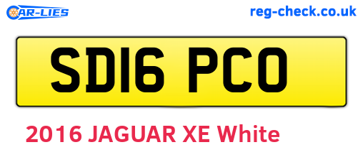 SD16PCO are the vehicle registration plates.