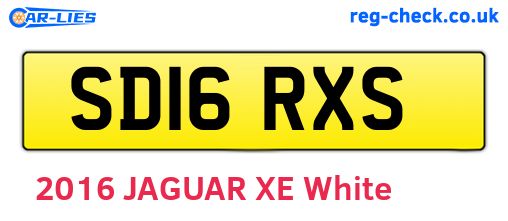 SD16RXS are the vehicle registration plates.