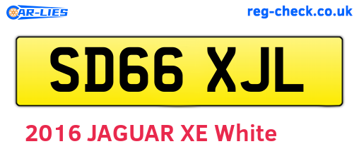 SD66XJL are the vehicle registration plates.