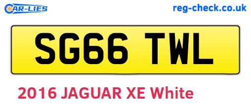 SG66TWL are the vehicle registration plates.