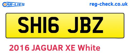 SH16JBZ are the vehicle registration plates.