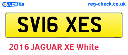 SV16XES are the vehicle registration plates.