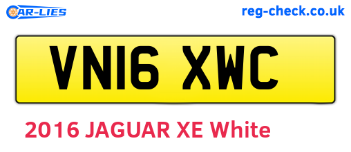 VN16XWC are the vehicle registration plates.