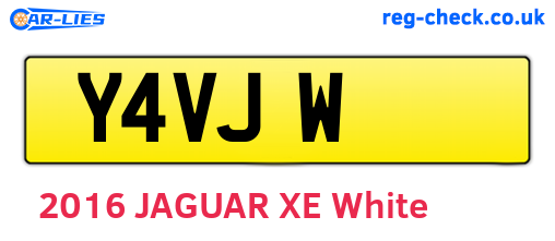 Y4VJW are the vehicle registration plates.