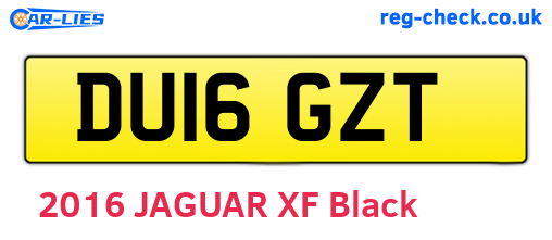 DU16GZT are the vehicle registration plates.