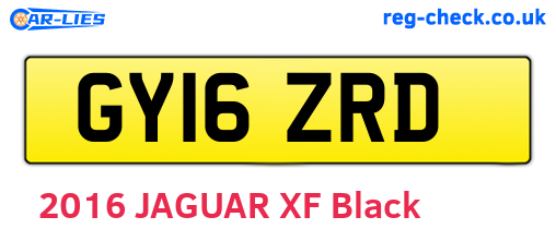 GY16ZRD are the vehicle registration plates.