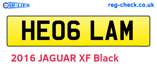 HE06LAM are the vehicle registration plates.