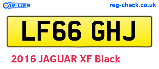 LF66GHJ are the vehicle registration plates.
