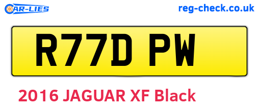R77DPW are the vehicle registration plates.