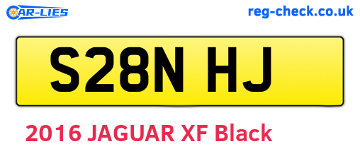 S28NHJ are the vehicle registration plates.