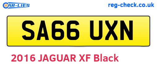 SA66UXN are the vehicle registration plates.