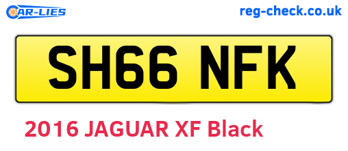 SH66NFK are the vehicle registration plates.