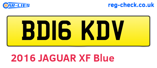 BD16KDV are the vehicle registration plates.