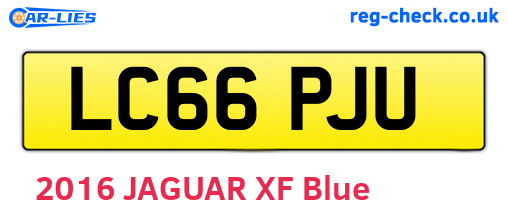 LC66PJU are the vehicle registration plates.