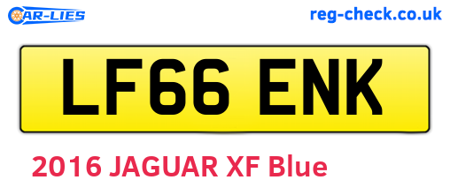 LF66ENK are the vehicle registration plates.