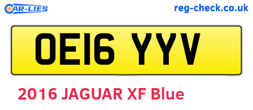 OE16YYV are the vehicle registration plates.