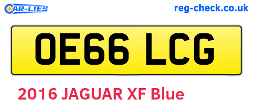 OE66LCG are the vehicle registration plates.