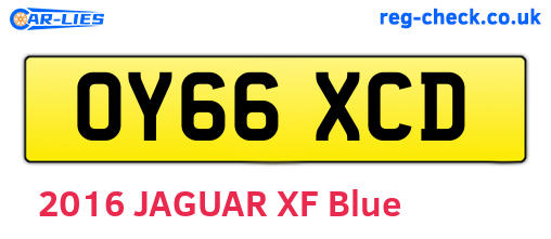 OY66XCD are the vehicle registration plates.