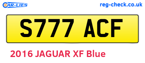S777ACF are the vehicle registration plates.