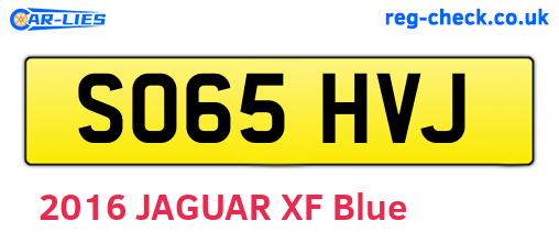 SO65HVJ are the vehicle registration plates.