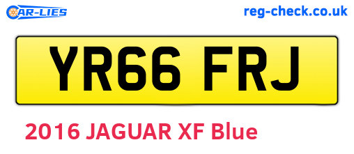 YR66FRJ are the vehicle registration plates.