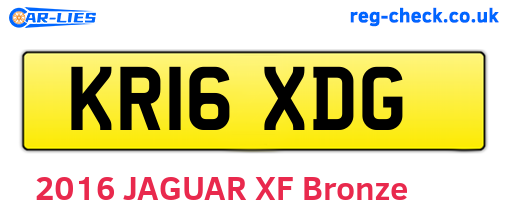 KR16XDG are the vehicle registration plates.