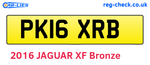 PK16XRB are the vehicle registration plates.