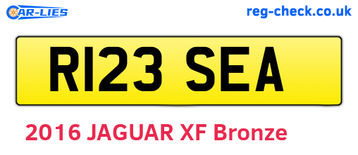 R123SEA are the vehicle registration plates.