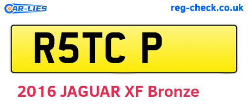 R5TCP are the vehicle registration plates.