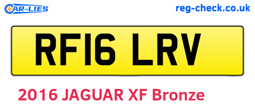 RF16LRV are the vehicle registration plates.