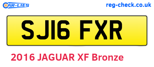SJ16FXR are the vehicle registration plates.