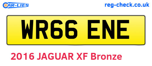 WR66ENE are the vehicle registration plates.
