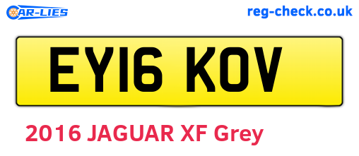 EY16KOV are the vehicle registration plates.