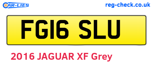 FG16SLU are the vehicle registration plates.