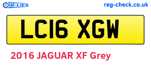 LC16XGW are the vehicle registration plates.