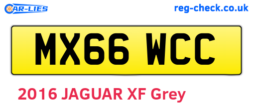 MX66WCC are the vehicle registration plates.