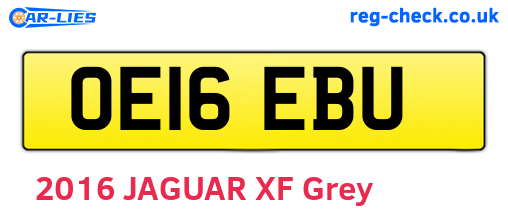 OE16EBU are the vehicle registration plates.
