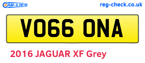 VO66ONA are the vehicle registration plates.
