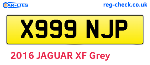 X999NJP are the vehicle registration plates.