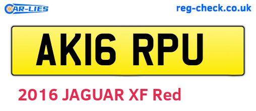 AK16RPU are the vehicle registration plates.