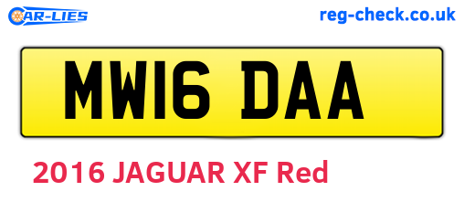 MW16DAA are the vehicle registration plates.